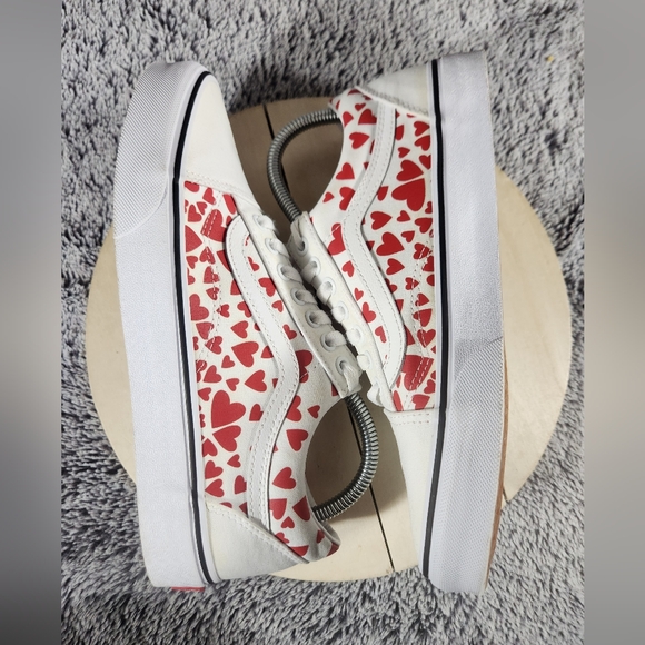 Vans Old Skool Valentines Hearts Sneakers Women's 9.5 - Picture 5 of 9